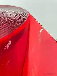 ПВХ завеса красная полупрозрачная 2x200