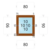 Мягкое окно 80x90 см, для веранды, беседки